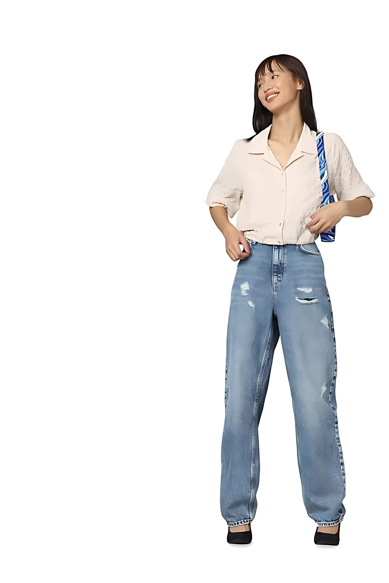 Straight fit denim jeans