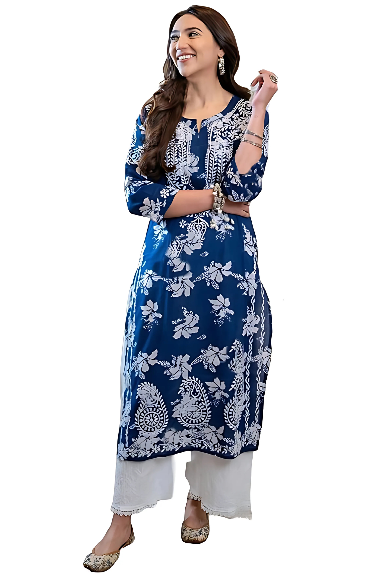 chikankari kurta for women